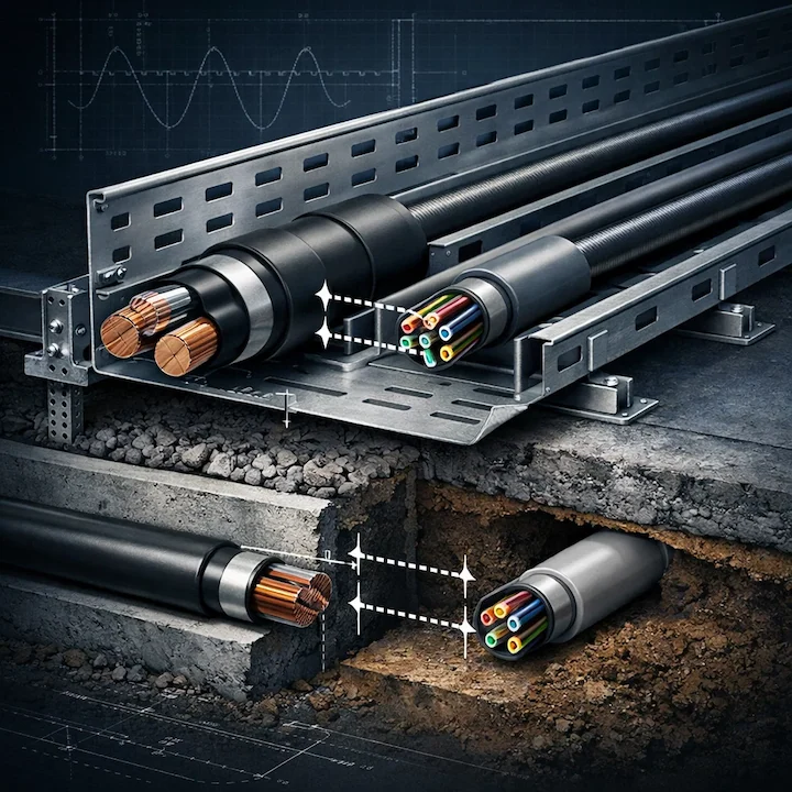 Расстояние между силовым и контрольным кабелем: нормы ПУЭ