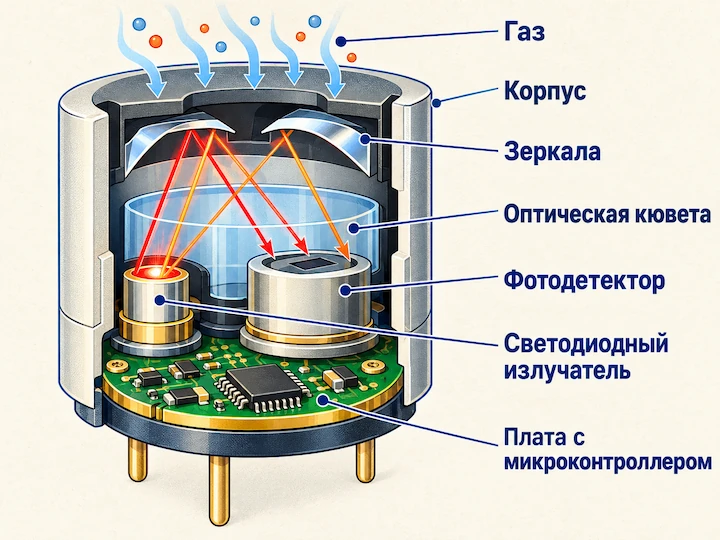 Датчик загазованности: виды, принцип работы