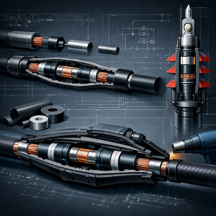 Соединение силовых кабелей: муфты, монтаж, оконцевание | ПУЭ