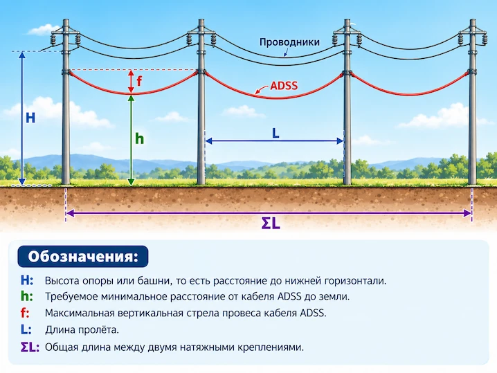 Воздушная прокладка по опорам